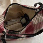 Plaid Adjustable Strap Handbag - All Mine Now Clothing