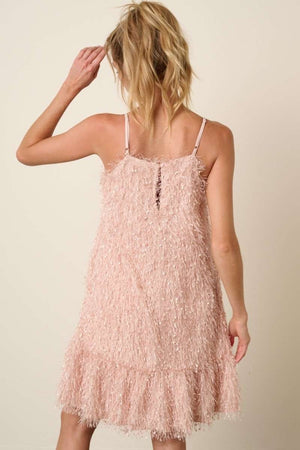 Mittoshop Feather Ruffle Hem Mini Cami Dress - All Mine Now Clothing