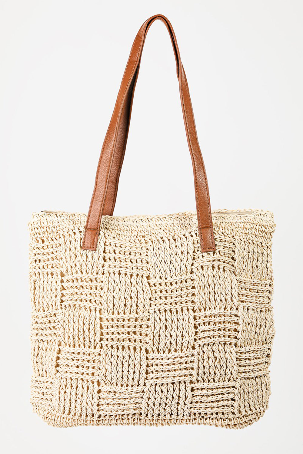 Fame Braided Faux Leather Strap Tote Bag - All Mine Now Clothing