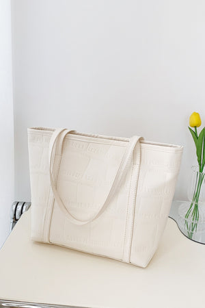 Textured PU Leather Handbag - All Mine Now Clothing