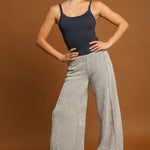 Umgee Elastic Waist Wide Leg Pants - All Mine Now Clothing