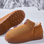 Letter M Suede Round Toe Slippers