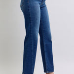 Judy Blue Full Size Side Seam Detail Straight Jeans with Pockets - All Mine Now Clothing