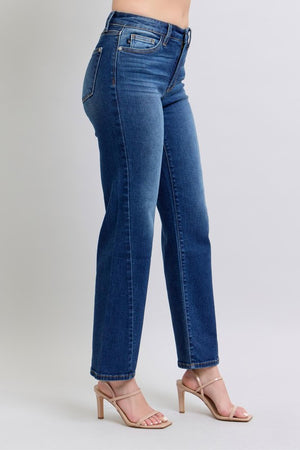 Judy Blue Full Size Side Seam Detail Straight Jeans with Pockets - All Mine Now Clothing