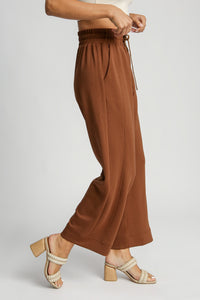 Umgee Full Size Drawstring Wide Leg Pants with Pockets - All Mine Now Clothing