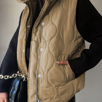 Collared Neck Vest with Pockets - All Mine Now Clothing