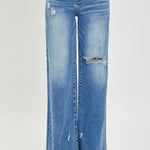 RISEN Full Size High Rise Frayed Hem Wide Leg Jeans - All Mine Now Clothing