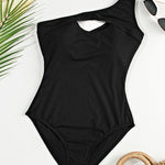 Cutout One Shoulder Sleeveless One-Piece Swimwear - All Mine Now Clothing