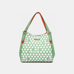 Nicole Lee USA Contrast Polka Dot Handbag - All Mine Now Clothing