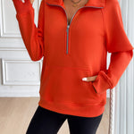 Ivy Lane Half Zip Raglan Sleeve Sweatshirt - All Mine Now Clothing