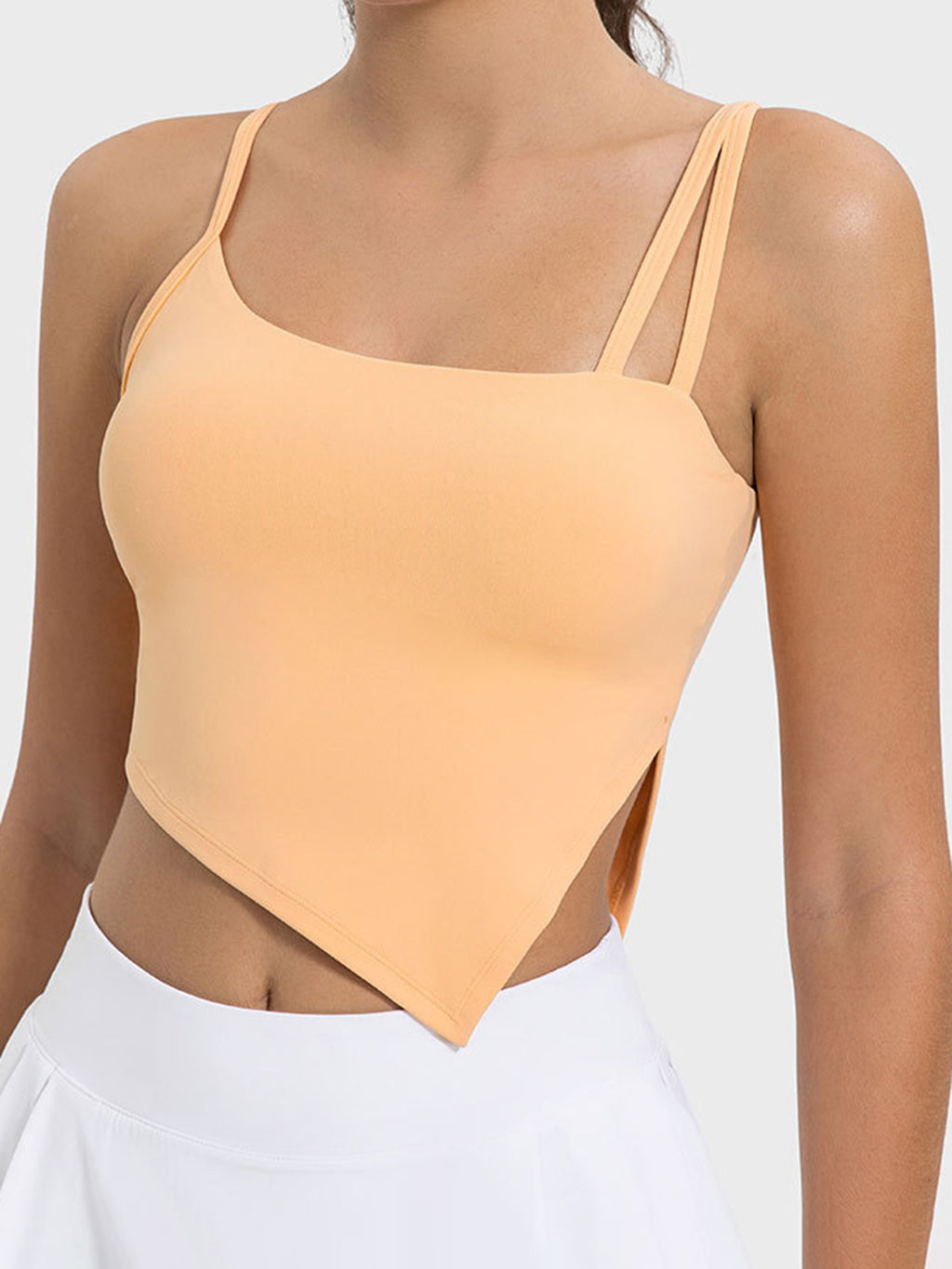 Millennia Slit Asymmetrical Neck Active Cami - All Mine Now Clothing