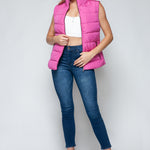 Snobbish Zip Up Turtleneck Vest with Pockets - All Mine Now Clothing