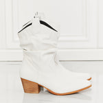 MMShoes Better in Texas Scrunch Cowboy Boots in White - All Mine Now Clothing