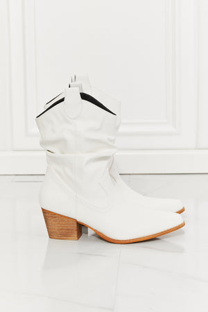 MMShoes Better in Texas Scrunch Cowboy Boots in White - All Mine Now Clothing