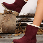 Thermal Fuzzy Block Heel Boots - All Mine Now Clothing