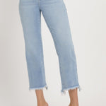 RISEN Full Size High Rise Raw Edge Crop Jeans Trendsi