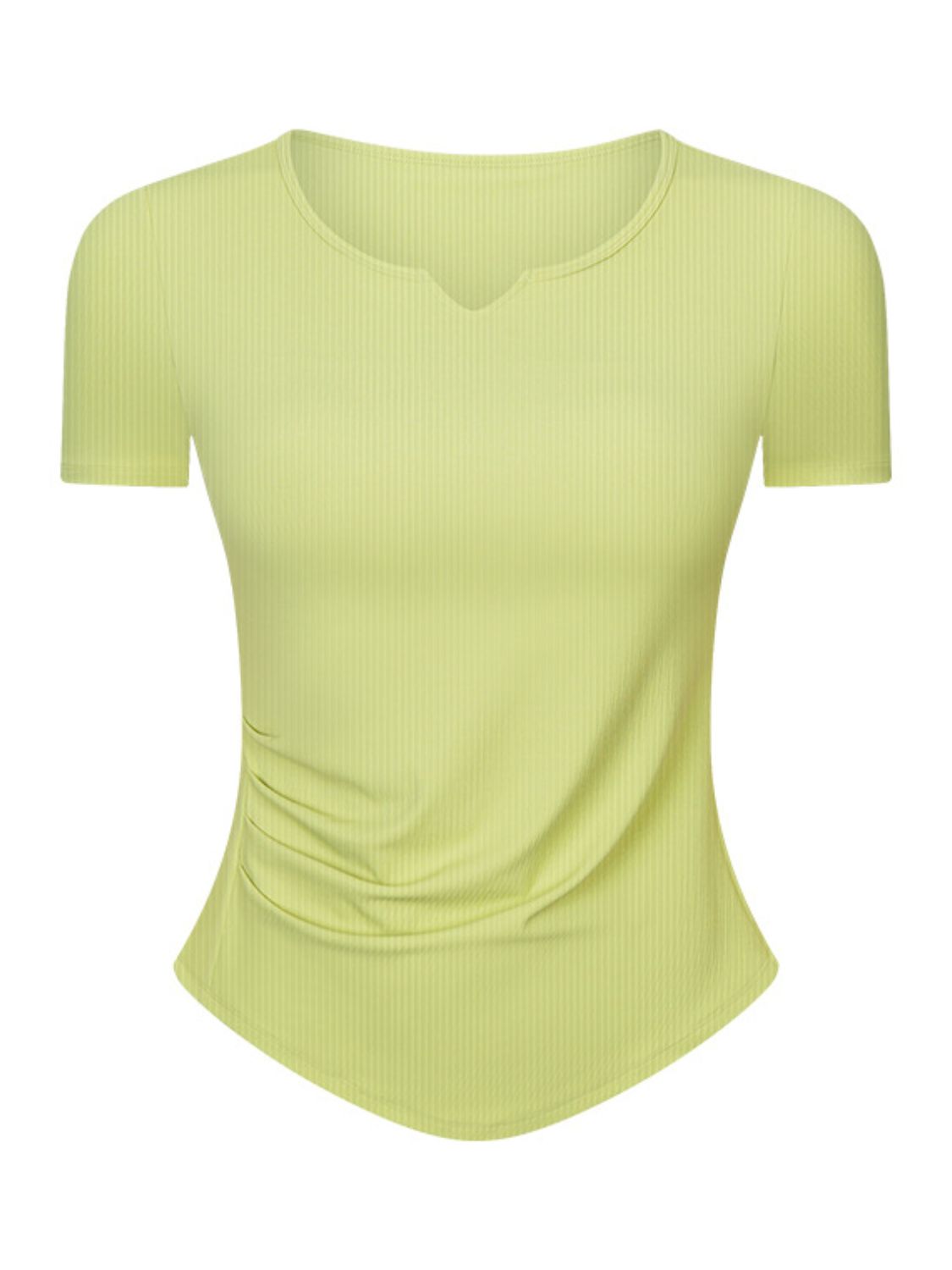 Millennia Notched Short Sleeve Active T-Shirt - All Mine Now Clothing