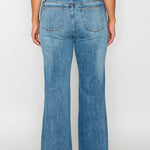 bytos Full Size Cat's Whiskers Mid Rise Bootcut Jeans Trendsi