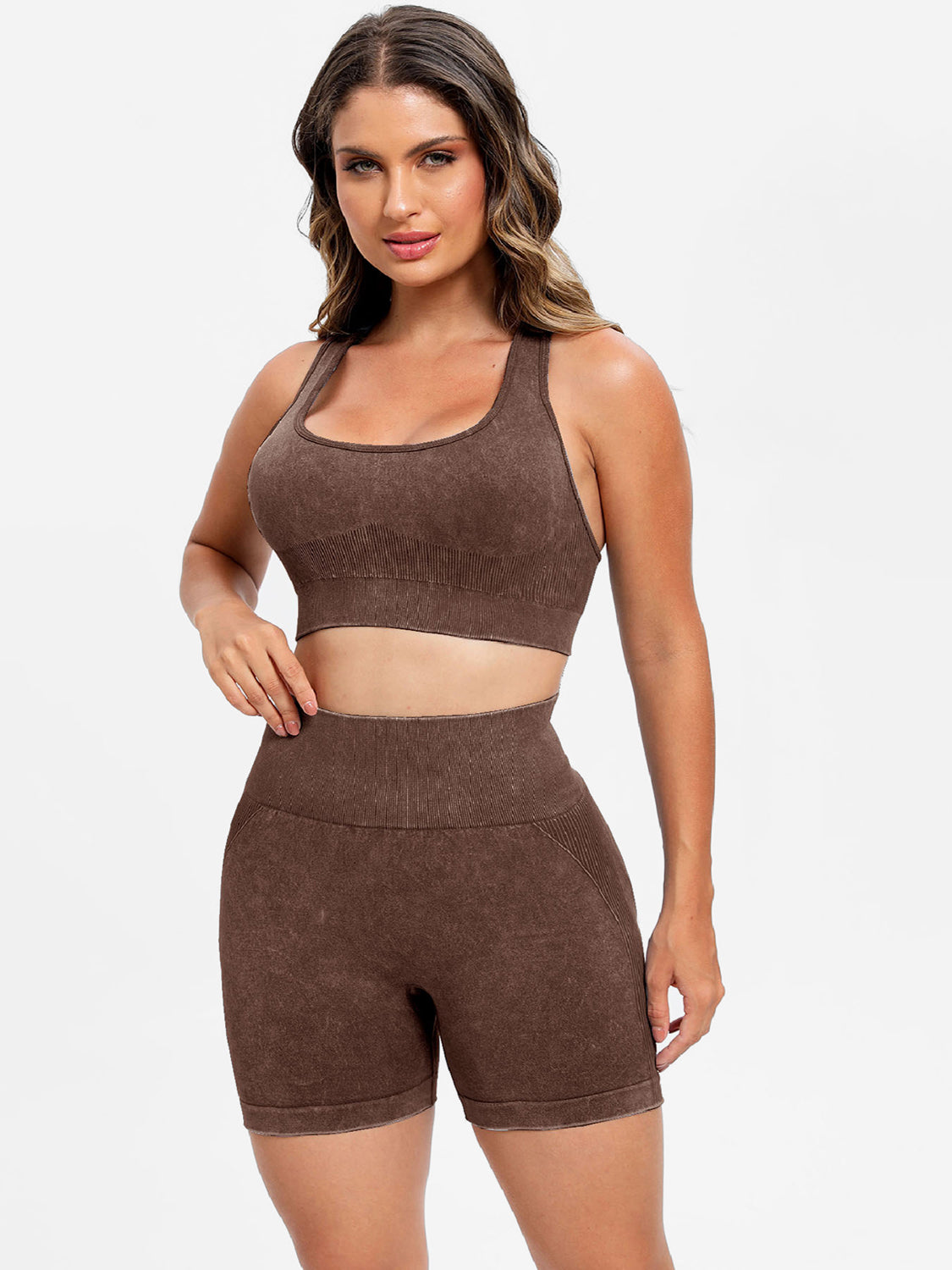 Scoop Neck Wide Strap Top and Shorts Active Set - All Mine Now Clothing