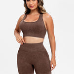 Scoop Neck Wide Strap Top and Shorts Active Set - All Mine Now Clothing