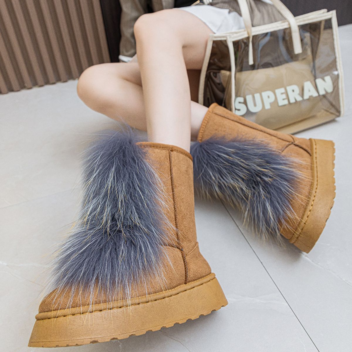 Thermal Suede Platform Boots - All Mine Now Clothing