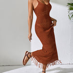 Openwork Scoop Neck Cover-Up Dress - All Mine Now Clothing