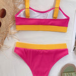 Color Block Scoop Neck Bikini Set - All Mine Now Clothing