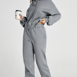 Dropped Shoulder Hooded Top and Pants Active Set - All Mine Now Clothing