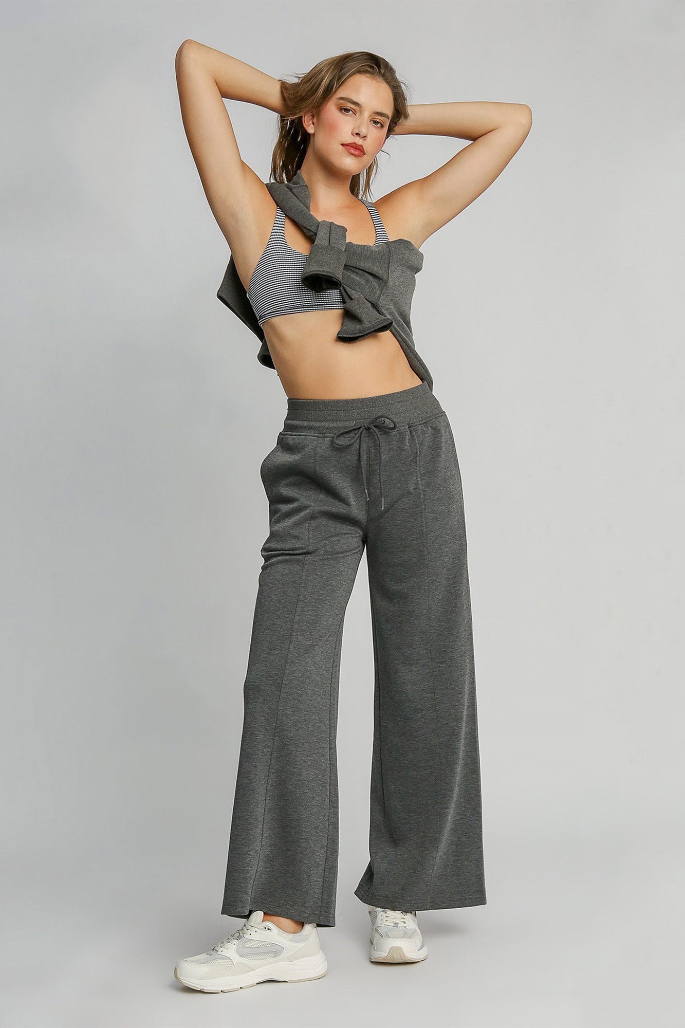 Umgee Full Size Drawstring Wide Leg Pants with Pockets - All Mine Now Clothing