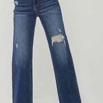 RISEN Full Size High Rise Distressed Wide Leg Jeans - All Mine Now Clothing