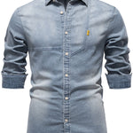 Men's Casual Button Down Denim Shirt