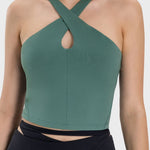 Millennia Crisscross Grecian Neck Active Cami - All Mine Now Clothing