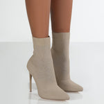 Mesh Point Toe Stiletto Boots - All Mine Now Clothing