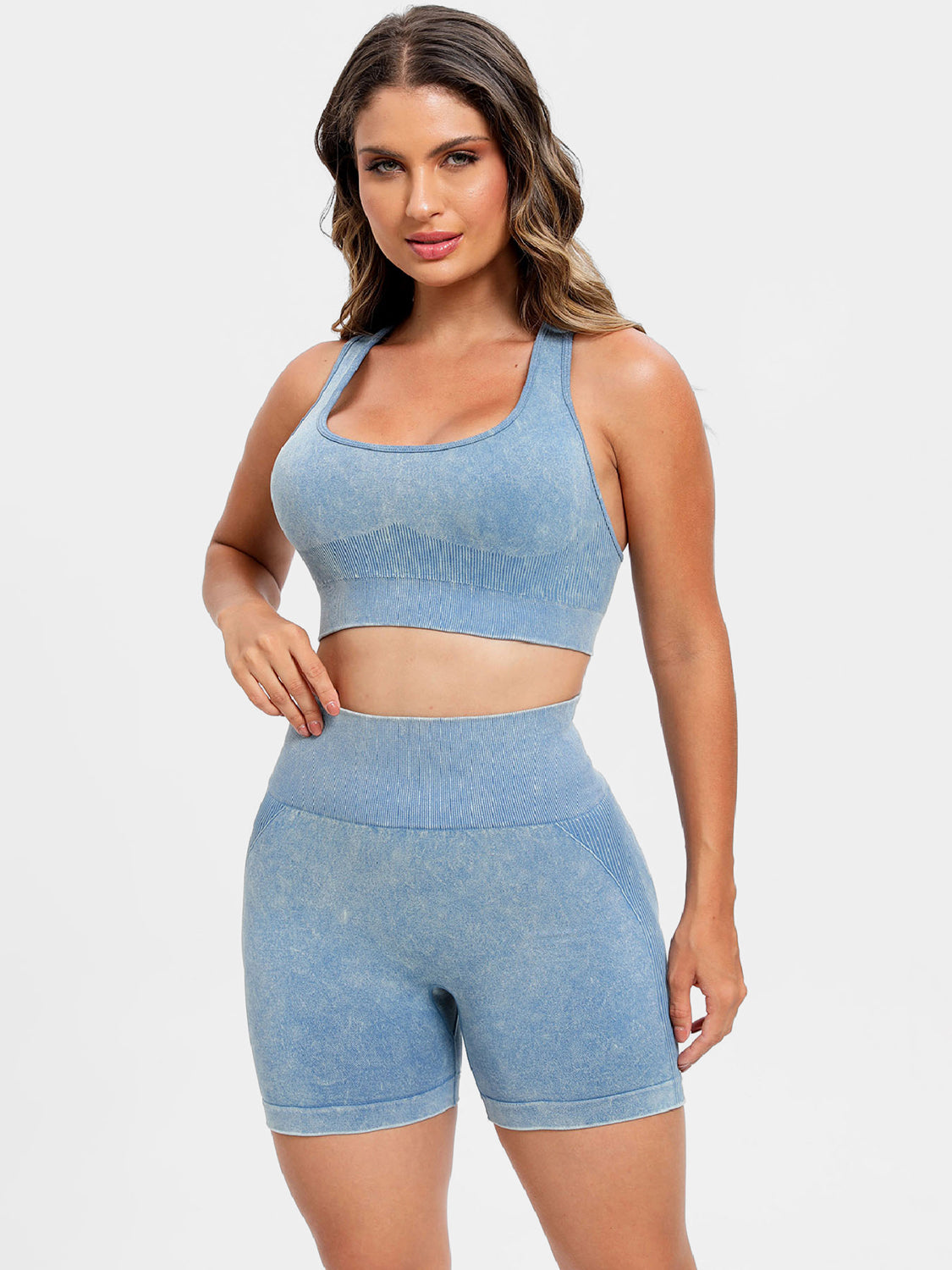 Scoop Neck Wide Strap Top and Shorts Active Set - All Mine Now Clothing