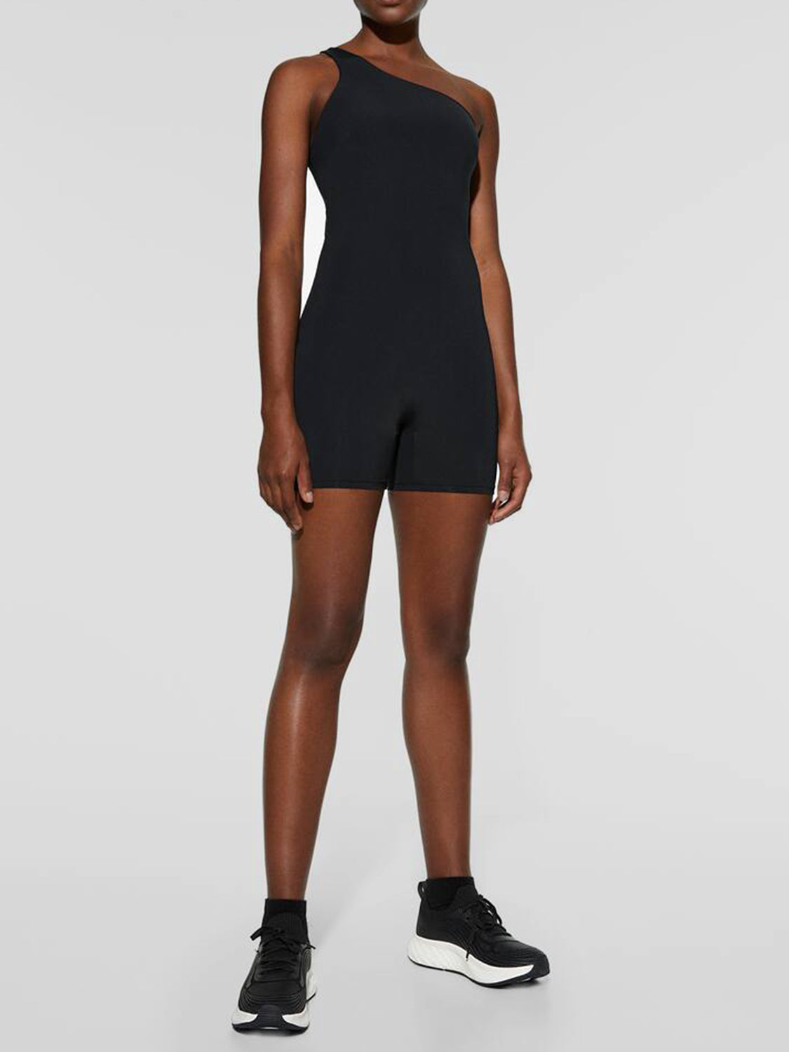 Single Shoulder Active Romper - All Mine Now Clothing