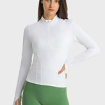 Millennia Half Zip Thumbhole Sleeve Sports Top - All Mine Now Clothing