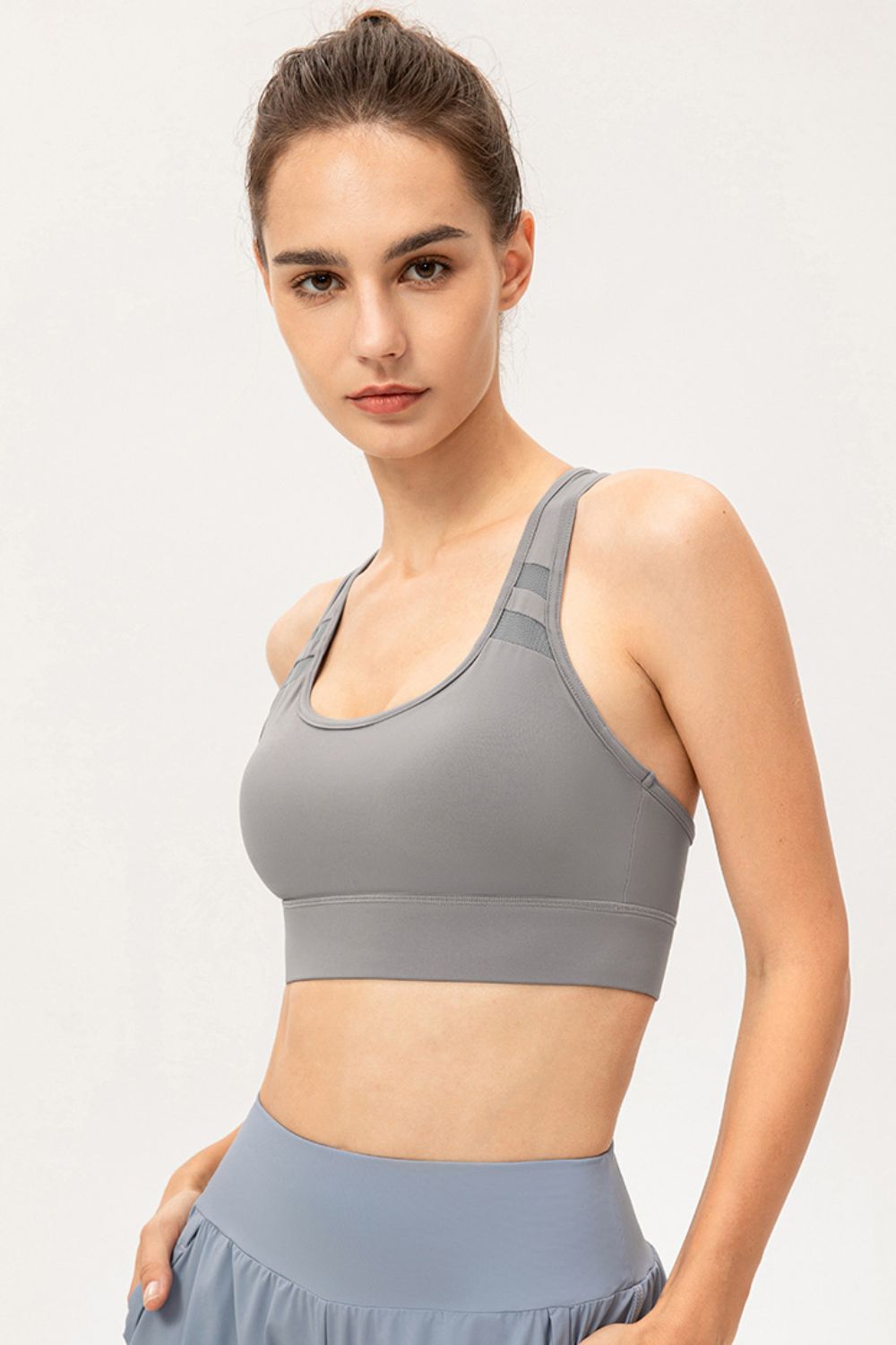 Scoop Neck Long Sports Bra - All Mine Now Clothing