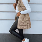 Plus Size Zip Up Hooded Vest Coat - All Mine Now Clothing