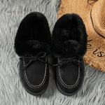 Thermal Fuzzy Tied Round Toe Boots - All Mine Now Clothing