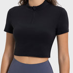 Millennia Quarter Zip Short Sleeve Active T-Shirt - All Mine Now Clothing