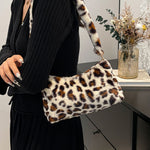 Leopard Fluff Shoulder Bag - All Mine Now Clothing