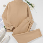 Half Snap Turtleneck Top and Pants Active Set - All Mine Now Clothing