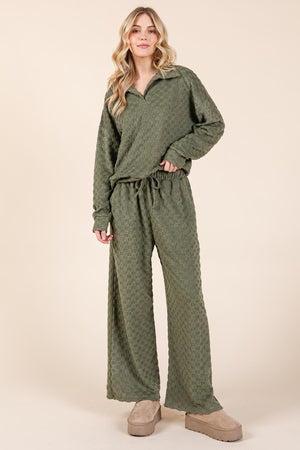 BOMBOM Tied Checkered Wide Leg Pants - All Mine Now Clothing