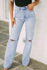 Distressed High Waist Jeans for Effortless Style