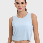 Millennia Drawstring Cutout Round Neck Active Tank - All Mine Now Clothing