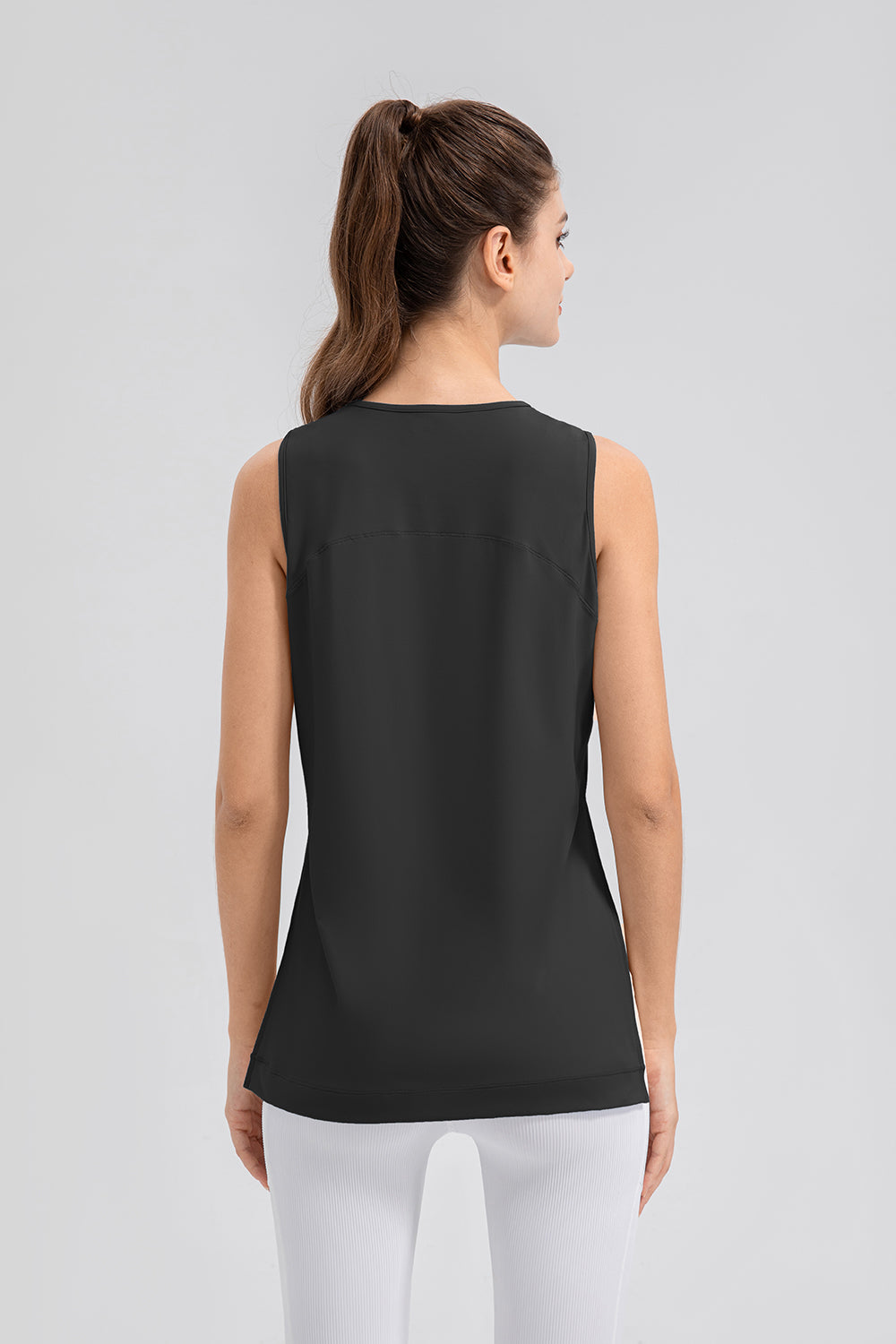 Slit Round Neck Tank - All Mine Now Clothing