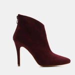 Beast Fashion Suede Stiletto Ankle Booties with Back Zippers - All Mine Now Clothing