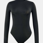 Mock Neck Long Sleeve One-Piece Swimwear - All Mine Now Clothing