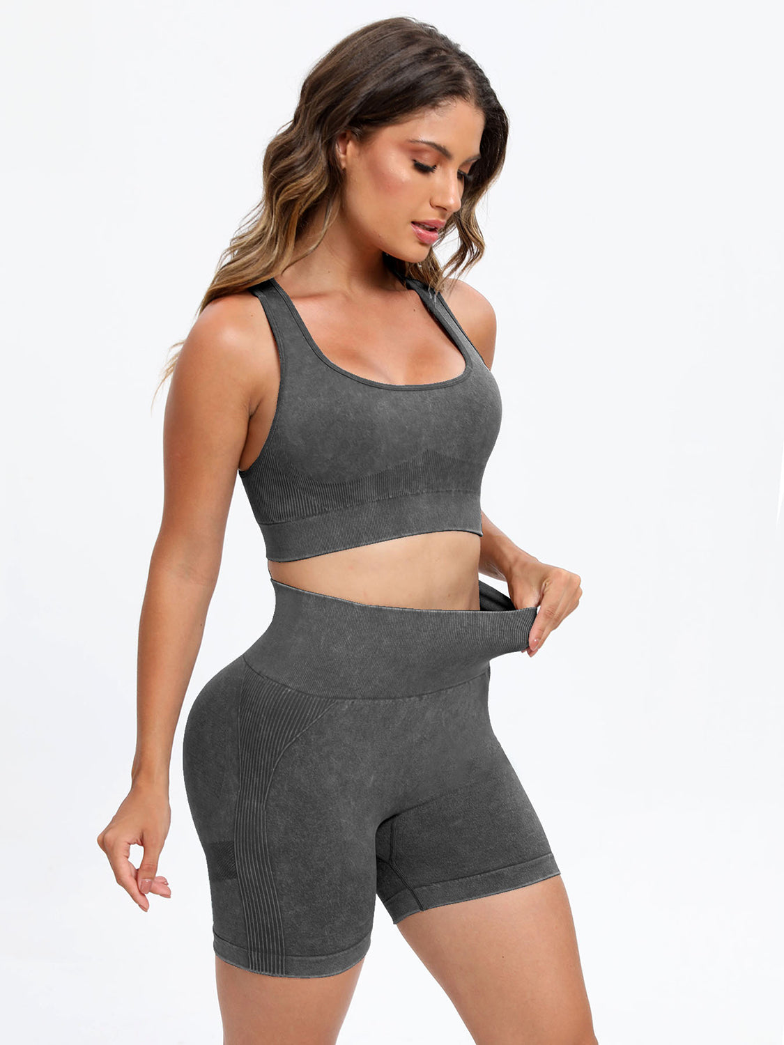 Scoop Neck Wide Strap Top and Shorts Active Set - All Mine Now Clothing