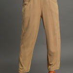 Umgee Elastic Waist Baggy Fit Pants with Pockets - All Mine Now Clothing